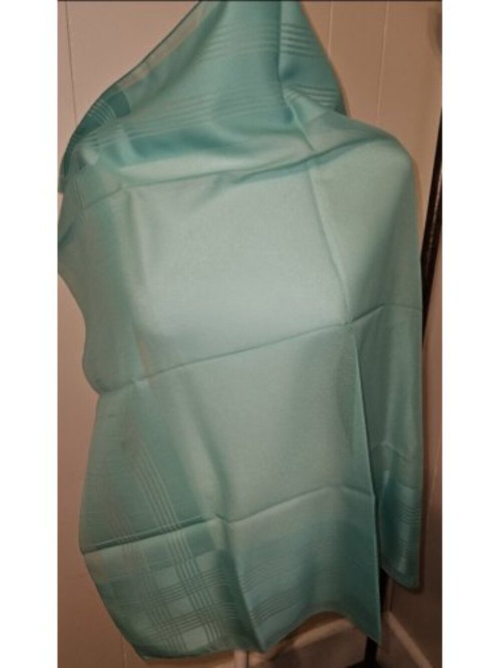SILKEN Aqua Blue Square Scarf 27 x 27